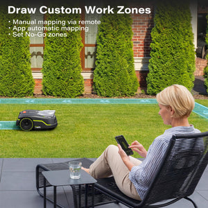 SUNTEK SRM3150 RTK+ AI Stereo Vision Vision Cordless Robotic Mower, for 1/3 Acres - SUNTEK