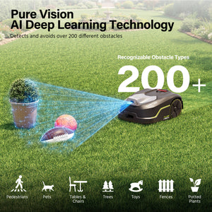 SUNTEK SRM2060 AI Pure Vision Wireless Robotic Mower, AI Vision, Max 600 m² - SUNTEK