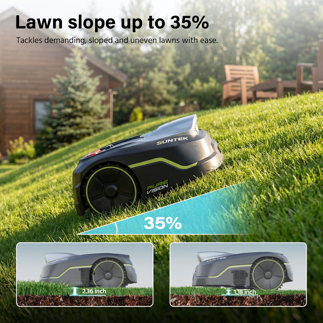 SUNTEK SRM2025 AI Pure Vision Wireless Robotic Mower, AI Vision, Max 250 m²