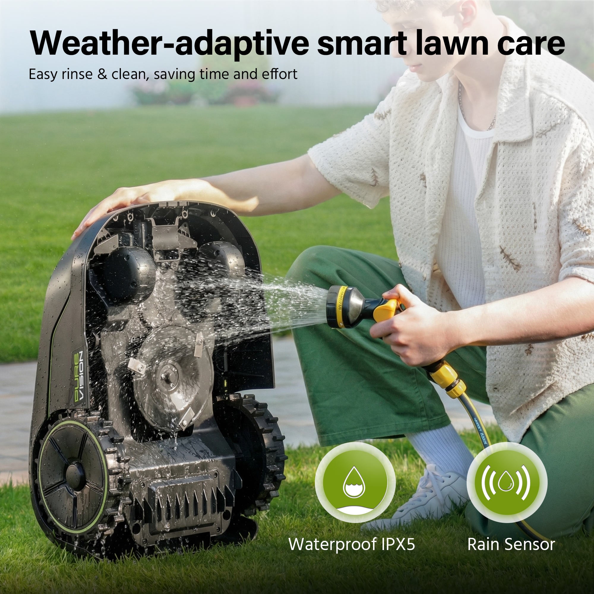 SUNTEK SRM2060 AI Pure Vision Wireless Robotic Mower, AI Vision, Max 600 m² - SUNTEK