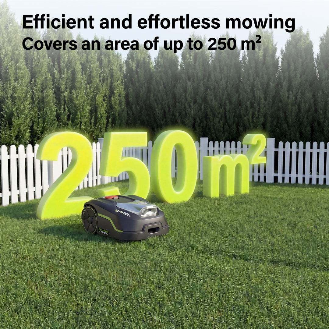 SUNTEK SRM2025 AI Pure Vision Wireless Robotic Mower, AI Vision, Max 250 m²