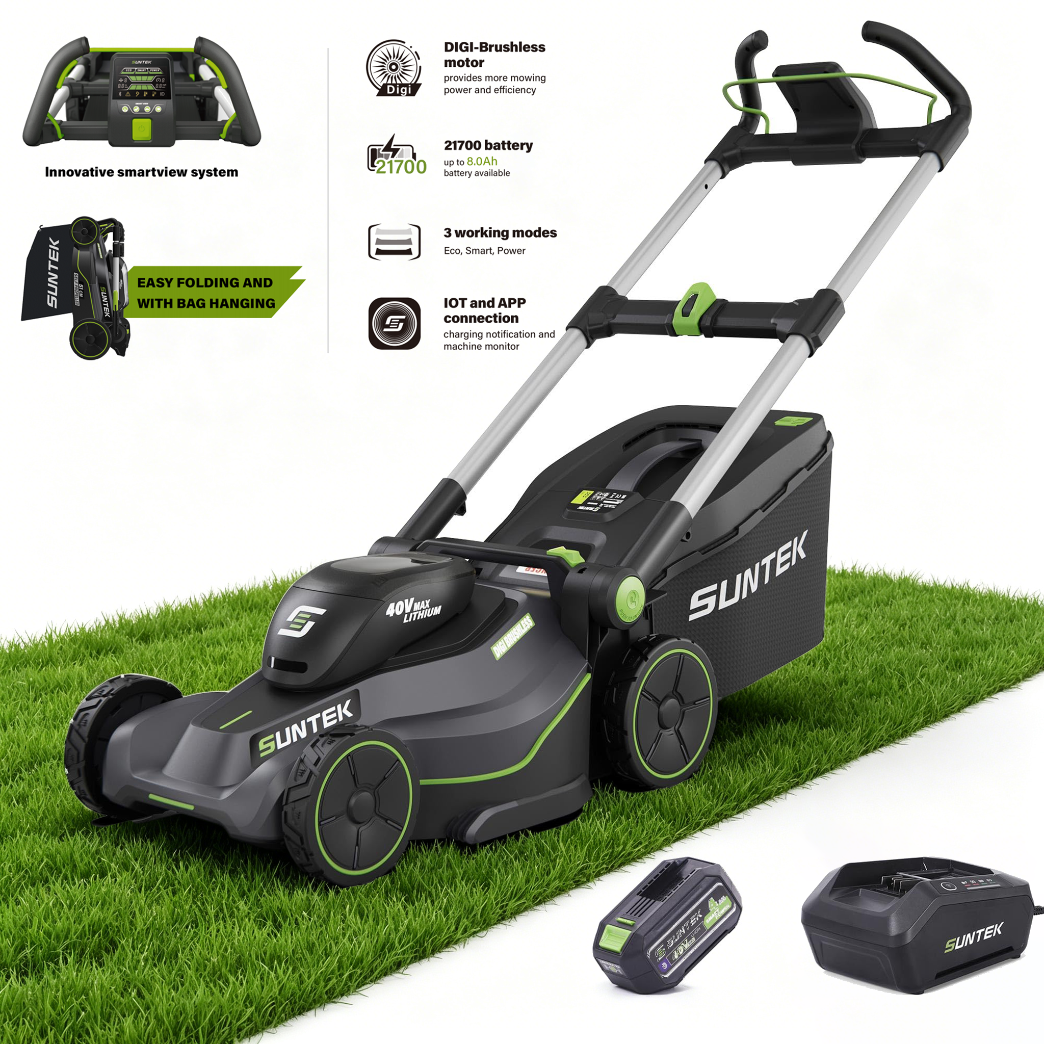 Suntek 40V 18-inch Lawnmower - SUNTEK
