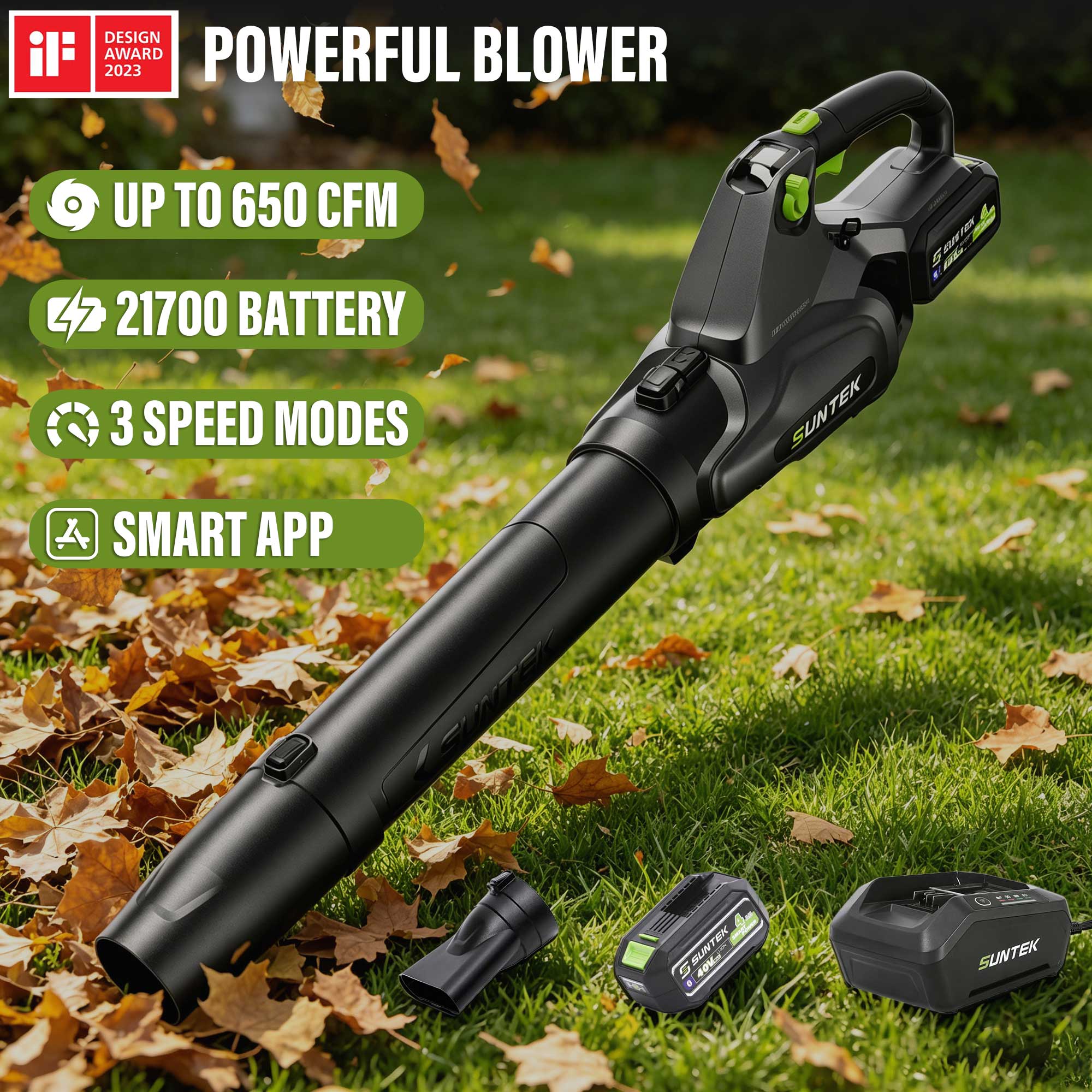 Suntek 40V Cordless Leaf Blower - SUNTEK