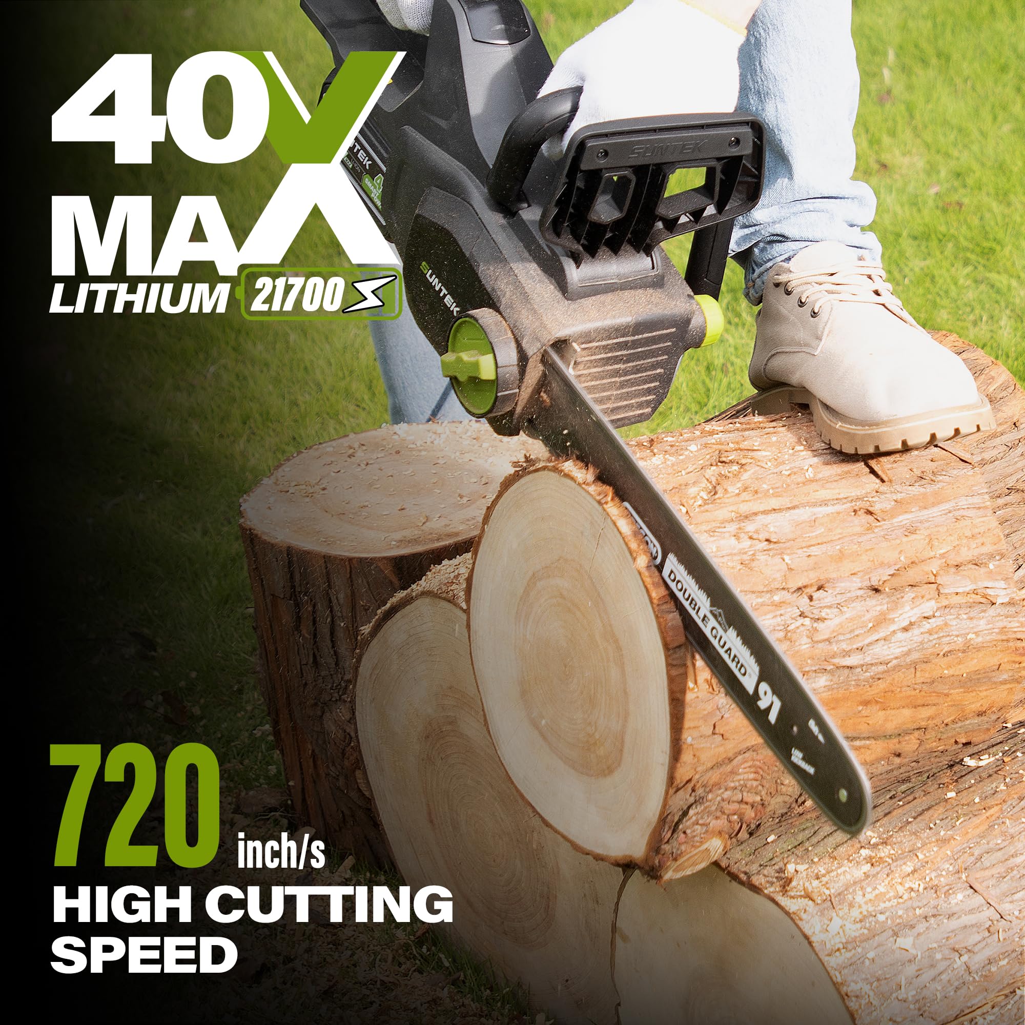 Suntek 40V 40cm Chainsaw including 4.0Ah battery and charger - SUNTEK