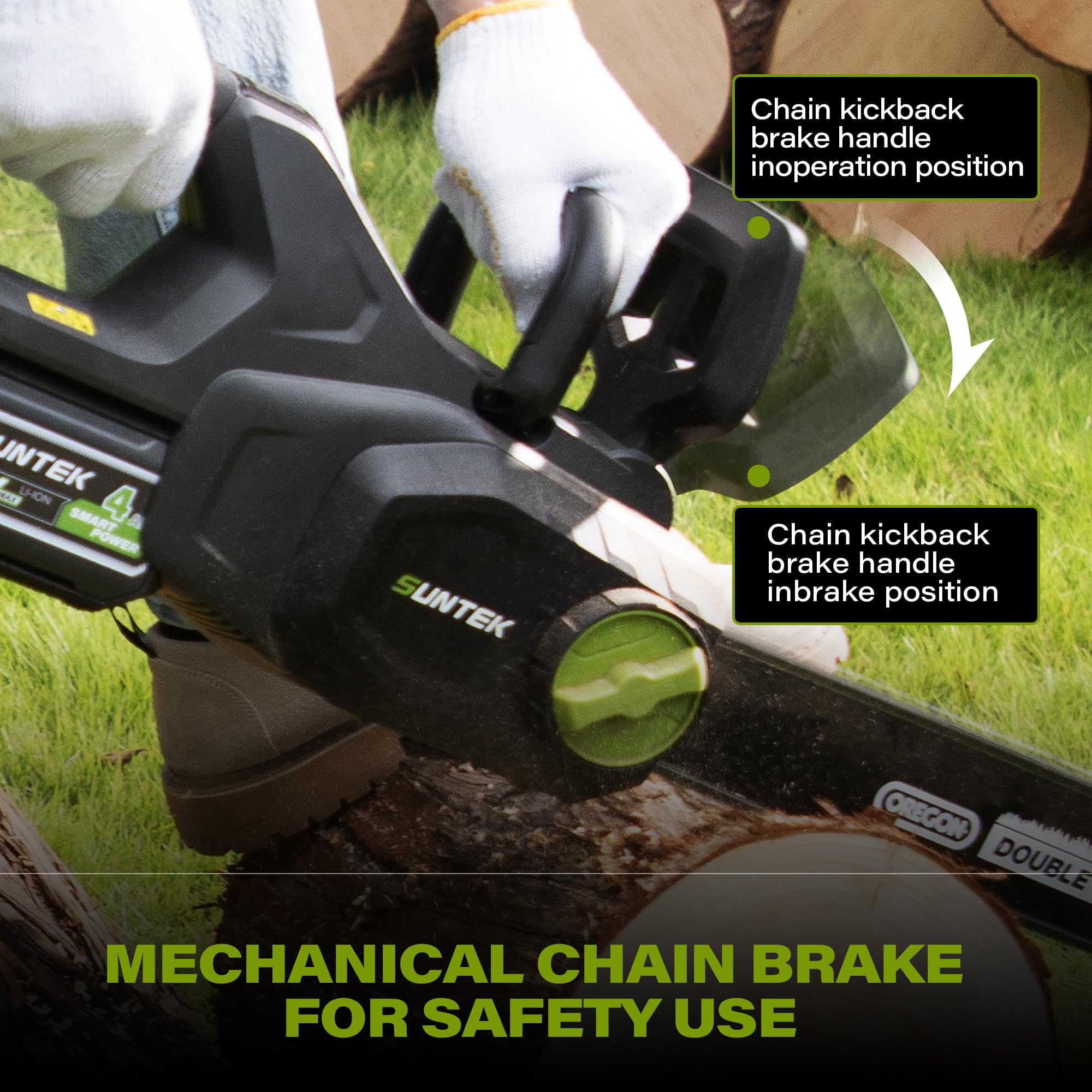 Suntek 40V 40cm Chainsaw including 4.0Ah battery and charger - SUNTEK